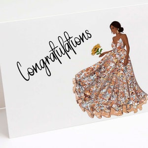 Felicitaciones Arte Digital de una Reina Negra con una Tarjeta de Felicitación Afroamericana de Girasol con Sobre / Blanco en el Interior