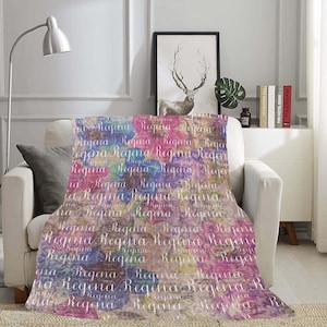 Nom personnalisé Ultra-Soft Flannel Fleece Blanket