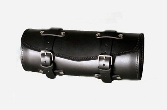 motorcycle leather roll bag