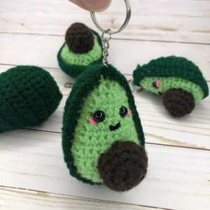 Avocado Keychain- Crochet avocado keychain-backpack pal-backpack charm