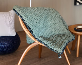 Extra Chunky crochet throw blanket, 64x64, Ultra plush, Chunky blanket, throw blanket