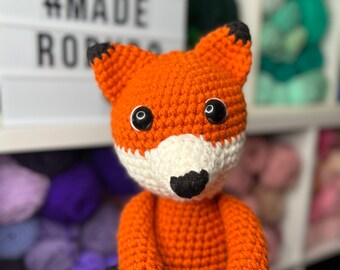 Fox Stuffed animal- crochet Fox-nursery room-baby gift- plush fox- unique gift- woodland creature nursery