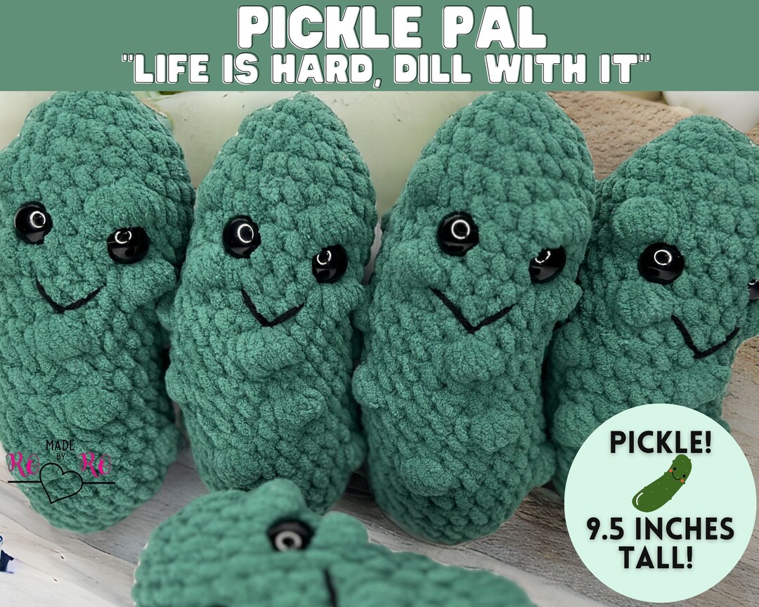 Crochet Pickle Pal, Emotional Support Pickle, Stuffed Pickle - Etsy