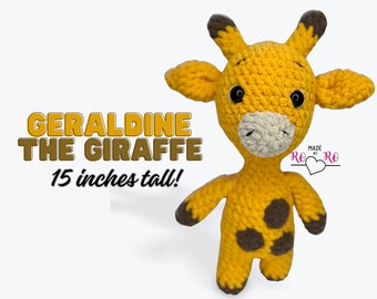 Crochet Giraffe friend, 15 inch giraffe, Baby gift, birthday gift, giraffe lover, zoo