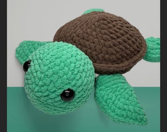 Crochet Turtle-Turtle pal-Crochet plush- stuffed animal- under the sea