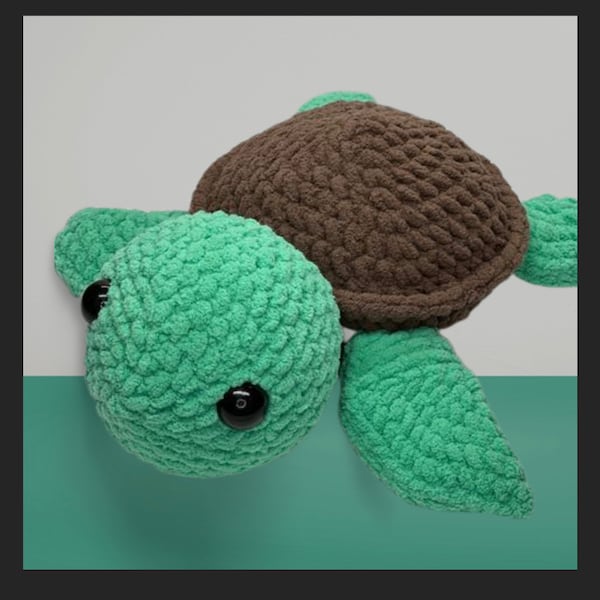 Crochet Turtle-Turtle pal-Crochet plush- stuffed animal- under the sea