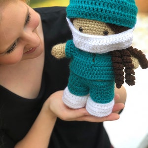 Custom Healthcare/Nurse/Doctor/Dentist/Essential worker Doll with removable clothing