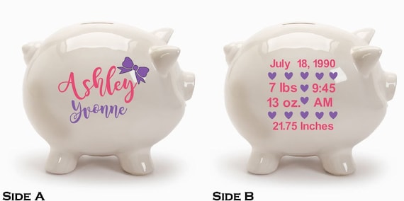Tirelire Personnalisee Baby Stats Tirelire Nouveau Bebe Etsy