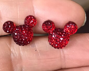 Pendientes para orejas sensibles, pendientes de plástico con pasador, pendientes de ratón, pendientes hipoalergénicos sin níquel, joyas para niños.
