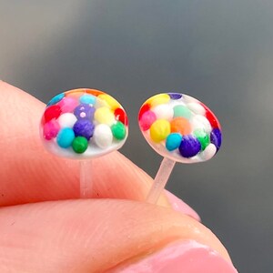 Colorful Plastic Post Earrings, Metal-free Studs For Sensitive Ears, No Metal Hypoallergenic Stud Earrings, Great for children or adults
