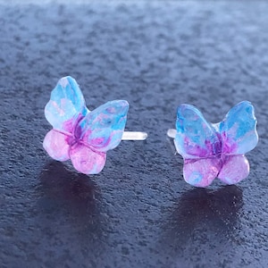 Medical Plastic Dangle Butterfly Earrings