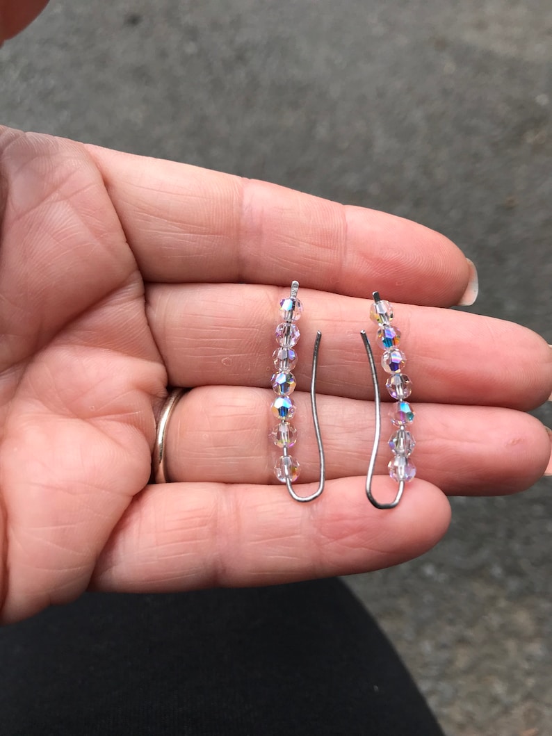 Ear Climber Earrings Titanium Ear Crawler Hypoallergenic Etsy