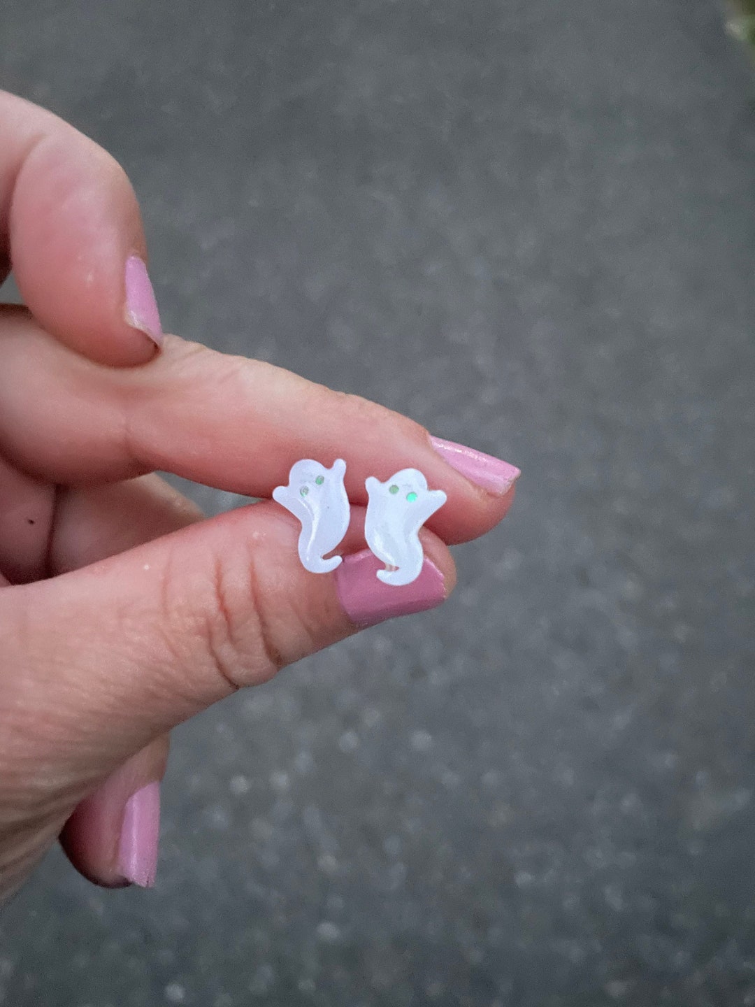 Ghost Earrings, Halloween Studs for Metal Sensitive Ears, Non Metal ...