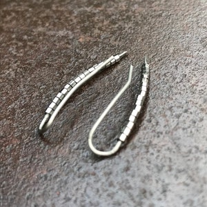 Titanium Ear Climber, Crawler Earrings Up the Ear Cuff, Hypoallergenic Comfortable for Sensitive Ears, Quality Modern Jewelry, Gift for her image 5