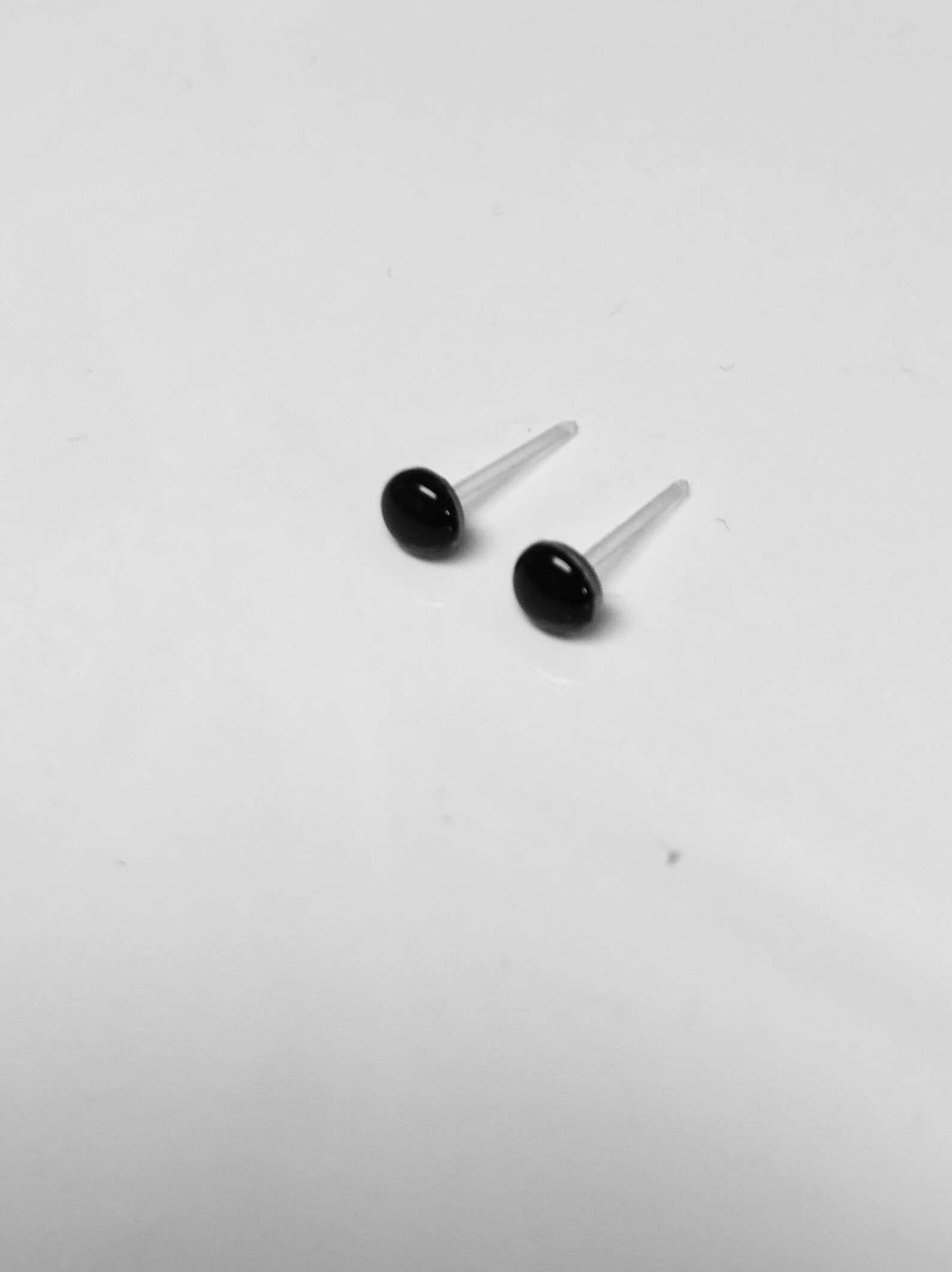 Black Earrings for Sensitive Ears Plastic Post Earrings Etsy