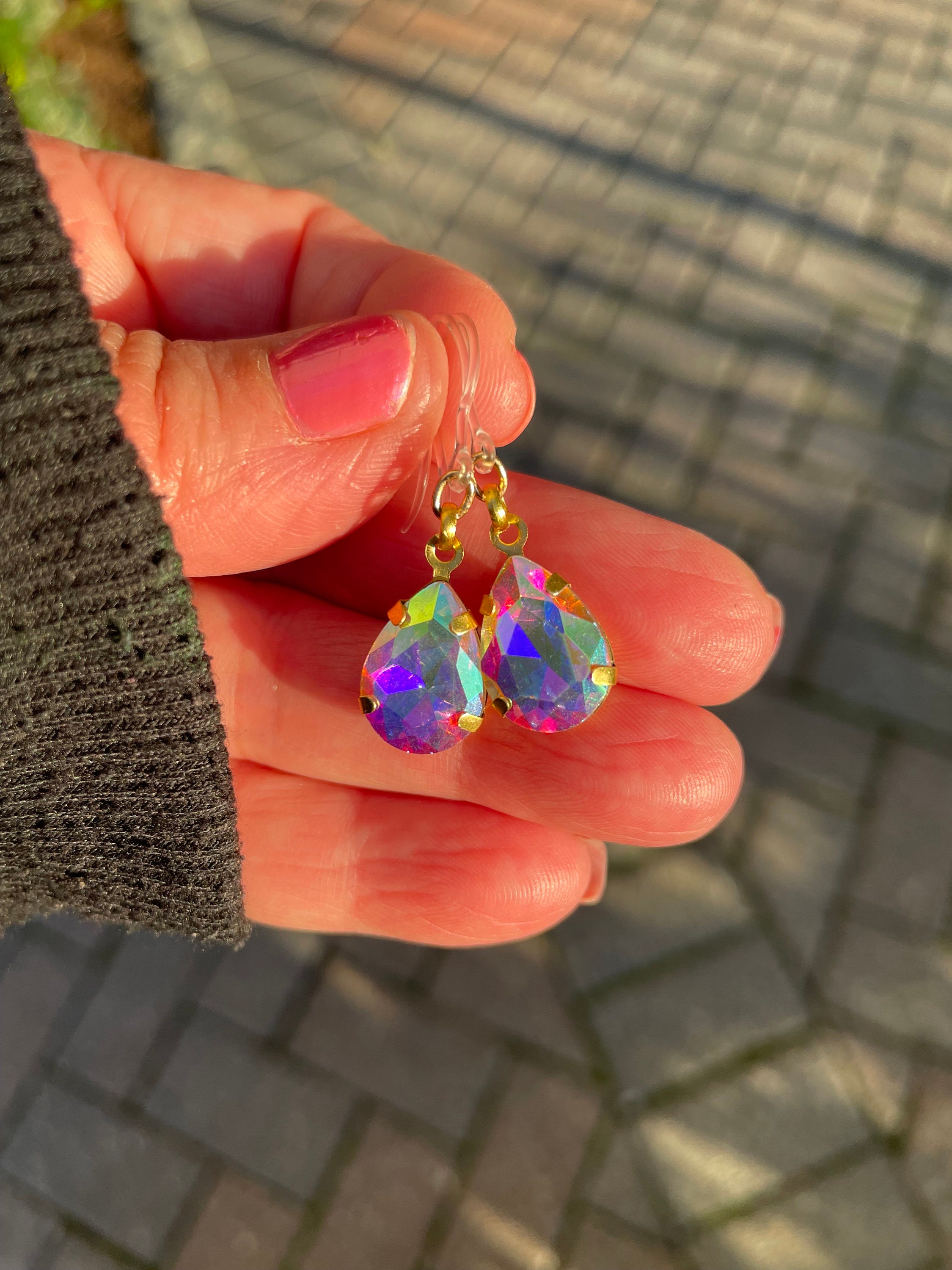 Boucles D'oreilles Goutte Cristal Ottaviani - Crochet - Neuf Avec étiquettes
