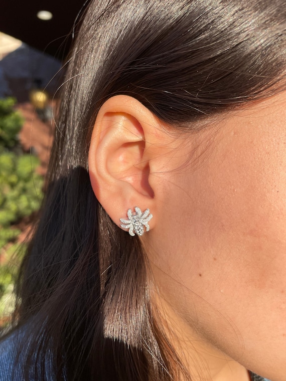 Silver Spider Plastic Post Earrings, Metal-free Studs for Women With  Sensitive Ears, Allergy Free Hypoallergenic Stud Earrings 