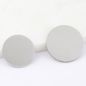 Silver Coin Blank - Stainless Steel Coin Making Blank - Reed Edge Coin Blank - Engraving Blank - Coin Engraving Blank - Coin Blanks
