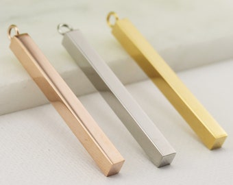 Stainless Steel 4 Sided Bar Blank - Stainless Steel Stamping Bar - Stainless Steel Bar Blank - Gold Bar Blank - Rose Gold Bar Blank