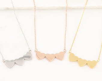 Stainless Steel Heart Bar Necklace - Stainless Steel Stamping Bar - Stainless Steel Bar Blank - Rose Gold Stainless Bar - Bar Heart