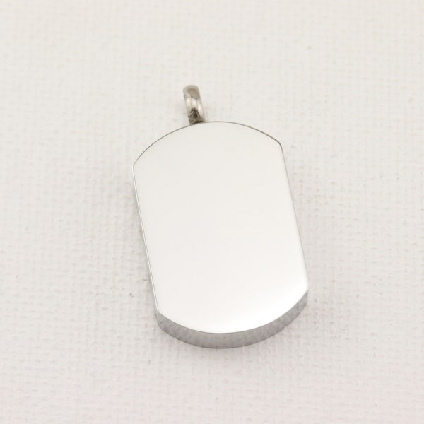 Dog Tag Cremation Urn - Stainless Steel Cremation Urn - Military Creamation Urn - Urn Jewelry Supplies - Urn Necklace Blank - Urn Necklace