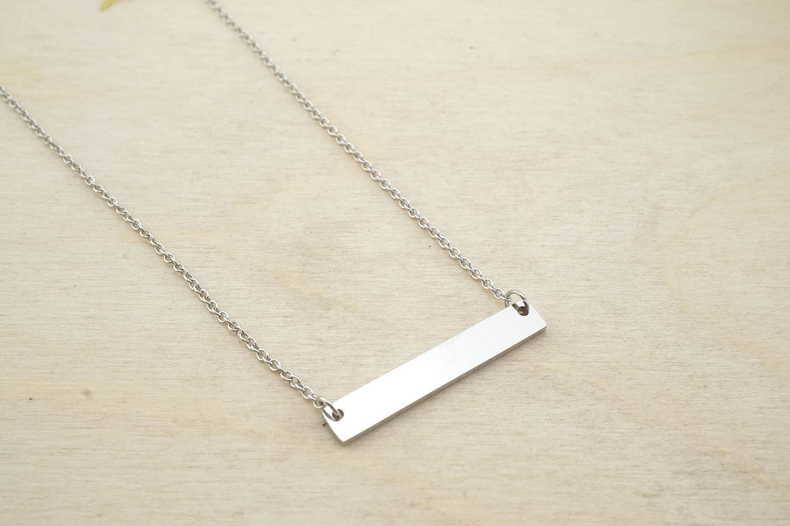 Stainless Steel Bar Necklace Stainless Steel Stamping Bar Etsy