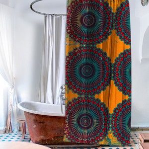 Taj Mahal Modern Shower Curtain - Bohemian Bathroom Decor | UBU Republic