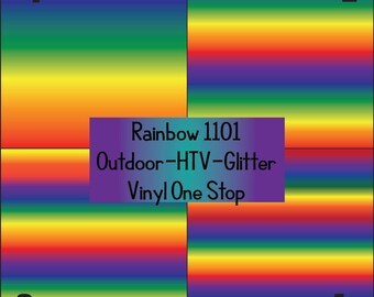 Rainbow 1102 Heat Transfer Vinyl HTV or Oracale 651 Outdoor Vinyl, Pattern  HTV, Printed HTV, Rainbow Pattern 