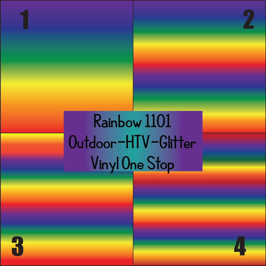 Rainbow 1101 Heat Transfer Vinyl (HTV) or Oracale 651 Outdoor Vinyl,  Pattern HTV, Printed HTV, Rainbow Pattern