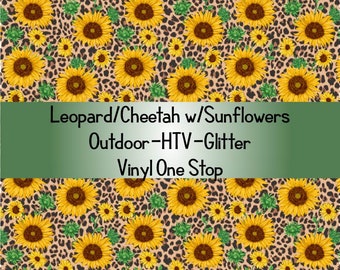 Cheetah/leopard Print HTV heat Transfer Vinyl or Oracal 651 | Etsy