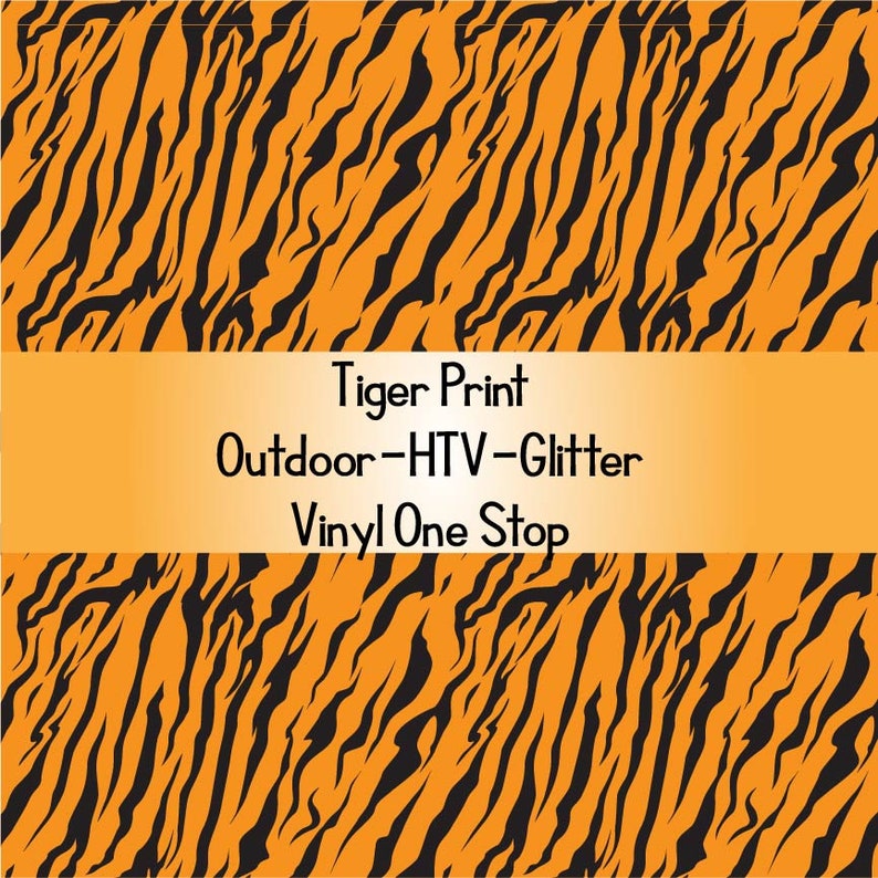tiger print htv heat transfer vinyl or permanent 651 outdoor etsy