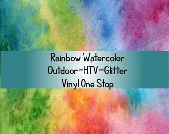 WaterColor Rainbow_HTV_ Pattern HTV_Printed Heat Transfer Vinyl_Pattern Vinyl_Printed 651 Vinyl_Printed Outdoor Vinyl_Printed HTV