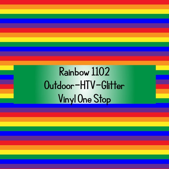 Rainbow 1102 Heat Transfer Vinyl HTV or Oracale 651 Outdoor Vinyl, Pattern  HTV, Printed HTV, Rainbow Pattern 