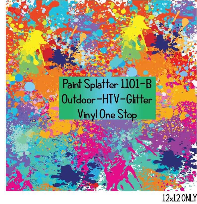 Paint Splatter 1101_ Heat Transfer Viny_printed Heat Transfer Etsy