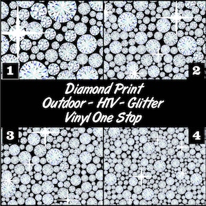 Diamonds Heat Transfer Vinyl (HTV) or Oracale 651 Permanent Outdoor Vinyl, Pattern HTV, Printed HTV, Rainbow Pattern