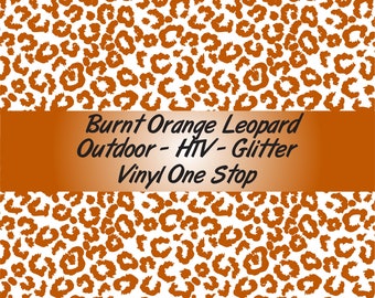 Burnt Orange Cheetah/Leopard Print HTV (Heat Transfer Vinyl) OR Oracal 651 Permanent Decal Vinyl