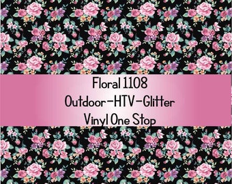 Floral_1108 Watercolor Pink Flowers  HTV_Printed Heat Transfer Vinyl_Pattern Vinyl_Printed 651 Vinyl_Printed Outdoor Vinyl_Printed HTV