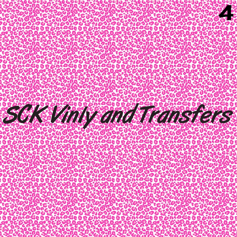 Pink Cheetah/Leopard Print HTV (Heat Transfer Vinyl) OR Oracal 651 Permanent Decal Vinyl image 5