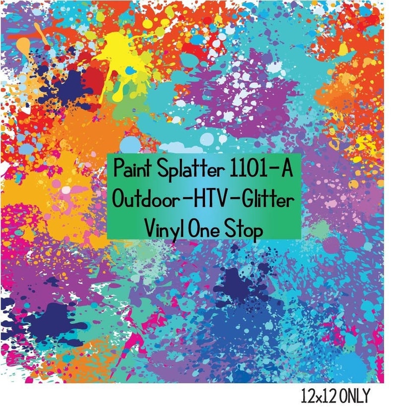 Paint Splatter 1101_ Heat Transfer Viny_printed Heat Transfer Etsy