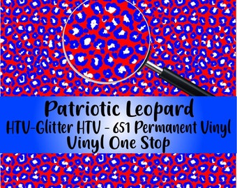 Cheetah Leopard HTV_Patriotic HTV_Red White Blue HTV_Printed Heat Transfer Vinyl_Pattern Vinyl_Printed 651 Vinyl_Printed Decal Vinyl