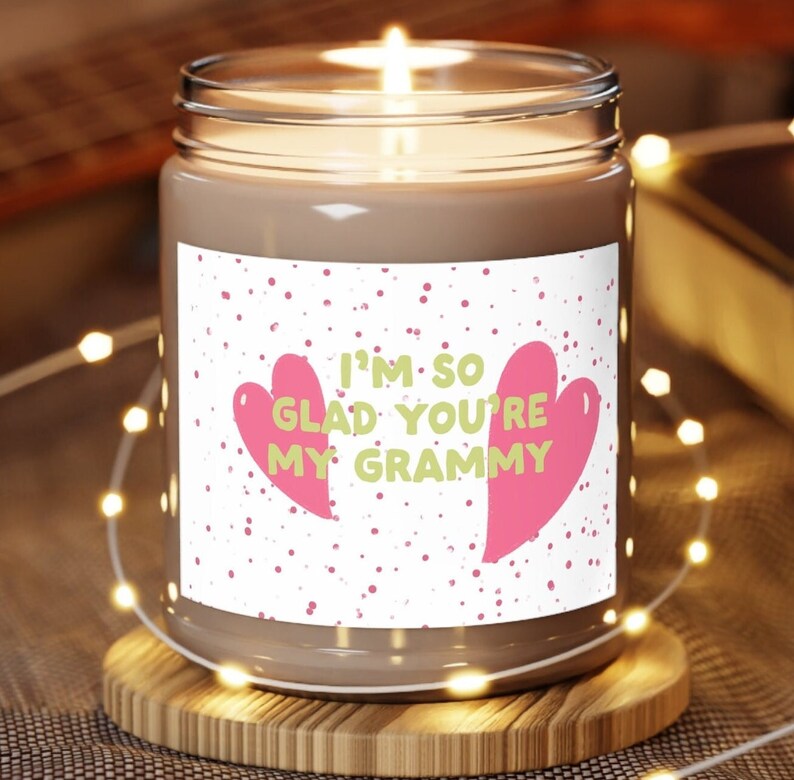 Grammy Gift Scented Candles 9 Oz Soy Candle Grandparent Gift Birth Announcement Gift Christmas