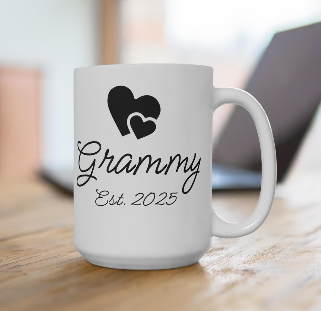 Grammy Gift Est 2025 Mug | Birth Announcement Gift for Grammy 2025