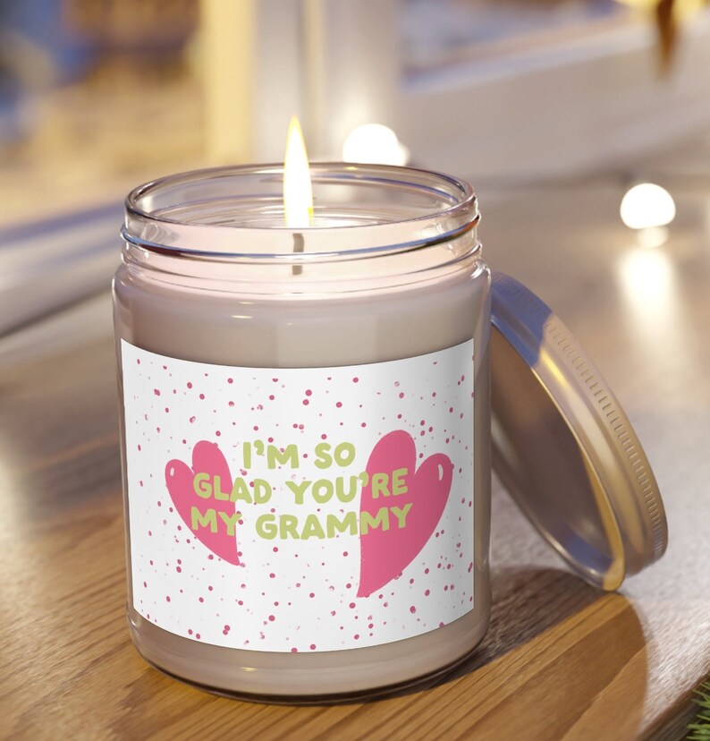 Grammy Gift Scented Candles 9 Oz Soy Candle Grandparent Gift Birth Announcement Gift Christmas