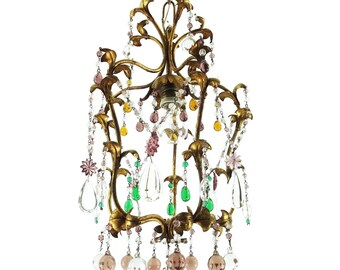 Murano Glass Chandelier, Vintage Crystal Macaroni Beaded Chandelier, Murano Pendant Light, Wiring Comp USA, Free Shipping USA | Etsy Murano Glass Chandelier, Vintage Crystal Macaroni Beaded Chandelier, Murano Pendant Light, Wiring Comp USA, Free Shipping USA | Etsy