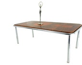 Stunning Mid Century Vintage Side Table Steel Tube Coffee Table France 1950s
