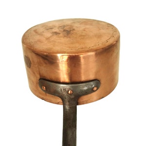 Antique Dovetail Copper Skillet Saucepan Pot Saute Pan From France Pre-1900