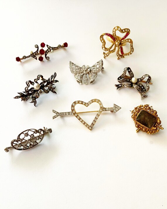 Victorian Ruby and Pearl Conversion Ring - image 5