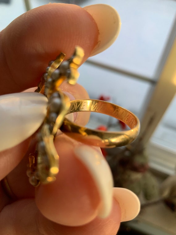 Victorian Ruby and Pearl Conversion Ring - image 6