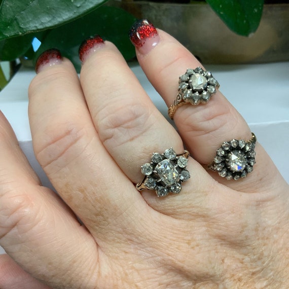 Georgian Diamond Cluster Ring - image 4