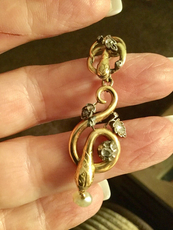 Georgian Snake Pendant View 2